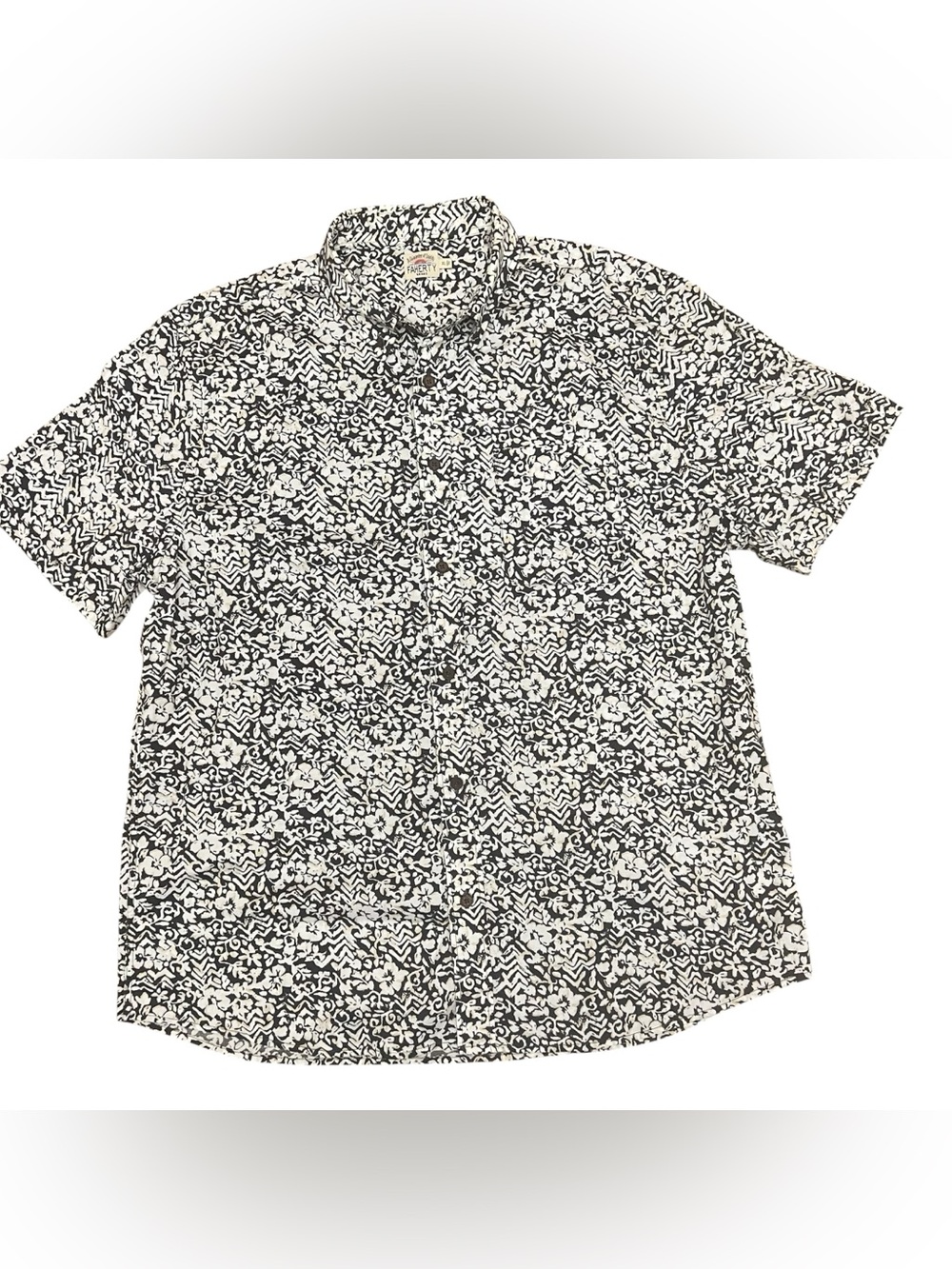 Faherty Mens Stretch Playa Button Down Floral Print Organic Cotton Blend Size XL